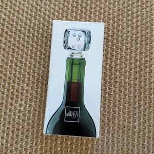 Mikasa Crystal Casino Dice Bottle Wine Stopper